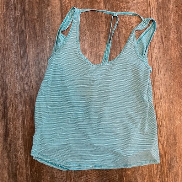 Balance Collection Tops - Balance Collection Strappy & Flowy Teal Workout Tank